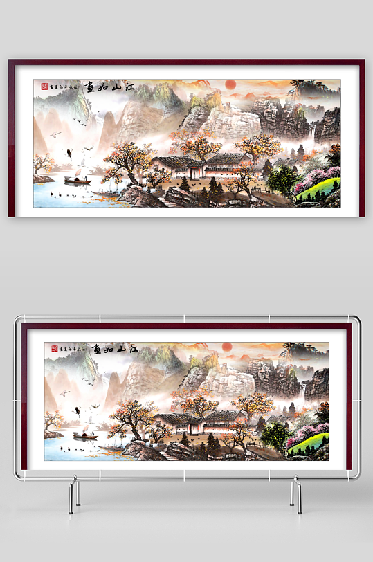 中国风山水装饰画-众图网