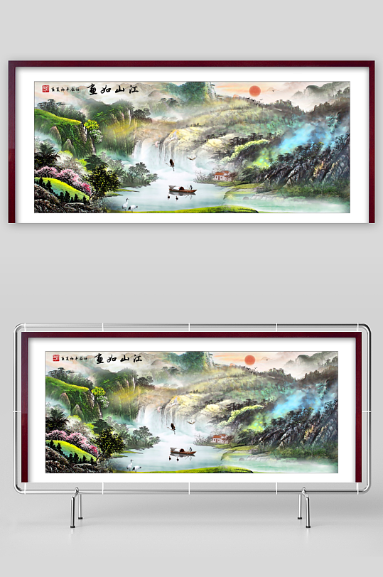 中国风山水装饰画-众图网