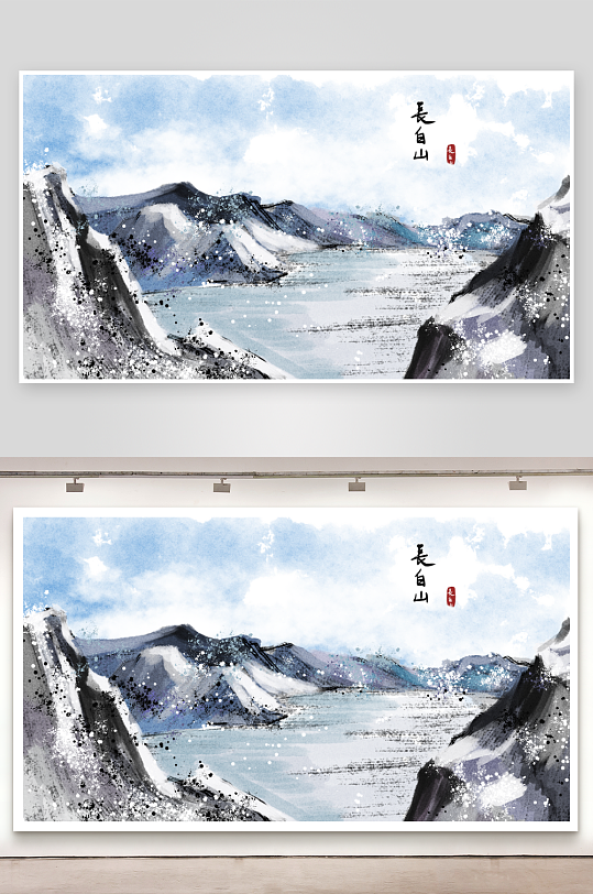 中国风山水装饰画-众图网