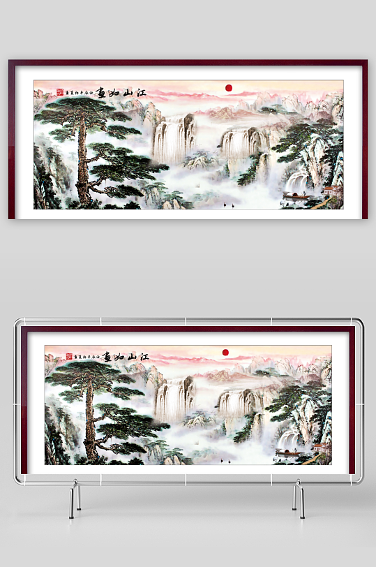 中国风山水装饰画-众图网