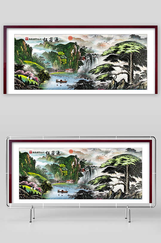 中国风山水装饰画-众图网