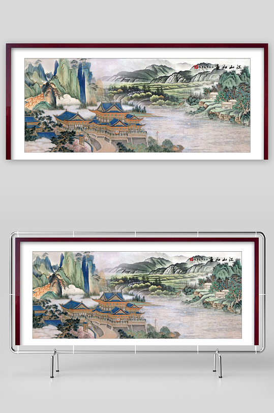 中国风山水装饰画-众图网