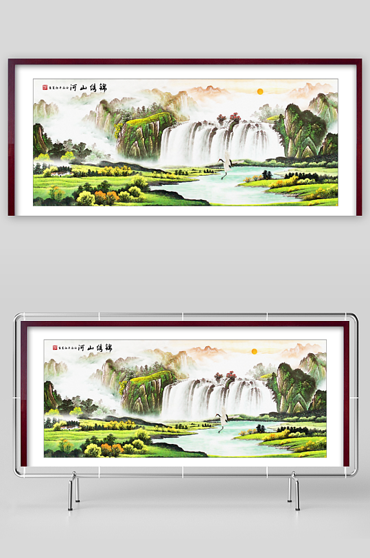 中国风山水装饰画-众图网