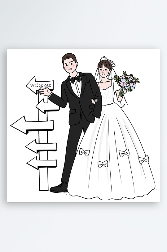 创意新郎新娘人物美陈