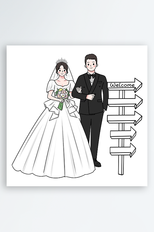 创意新郎新娘人物美陈