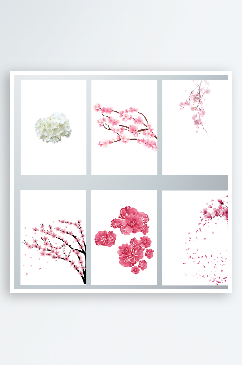免抠樱花花瓣贴图素材