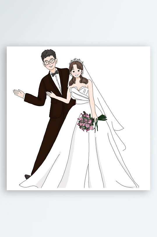 创意新郎新娘人物美陈