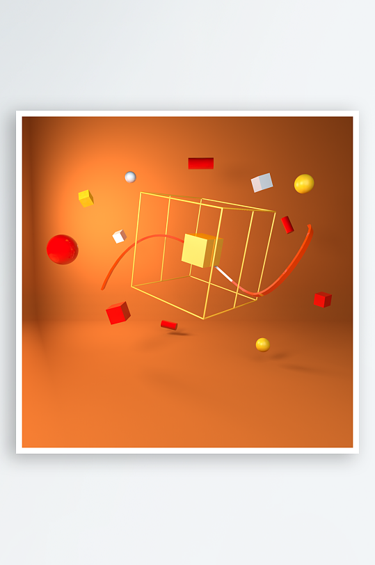 电商3d产品展示活动模型-众图网