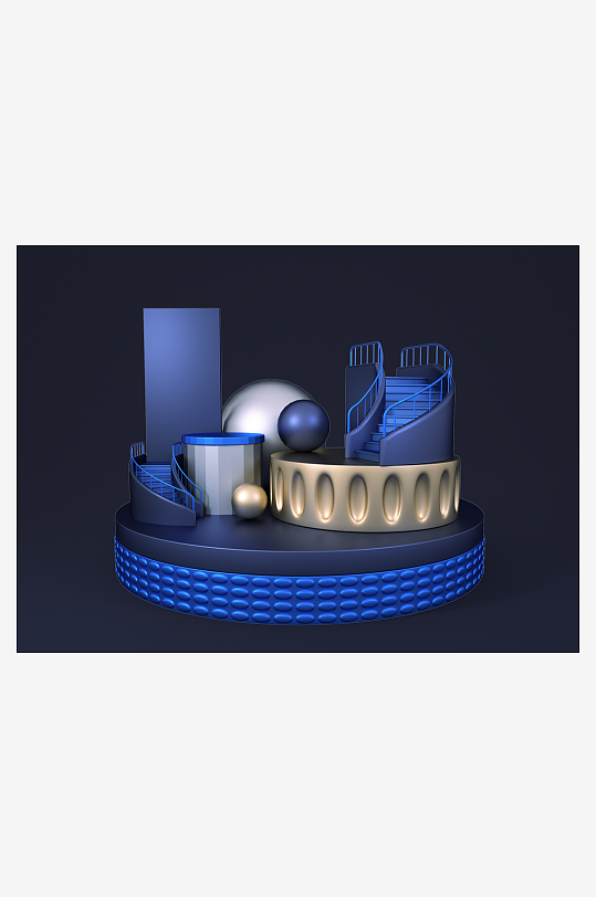 电商3d产品展示活动模型-众图网