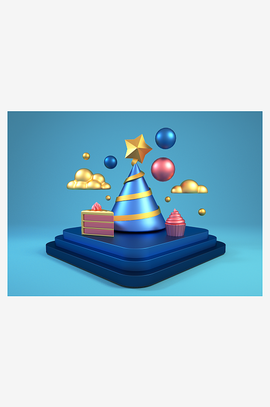 电商3d产品展示活动模型-众图网