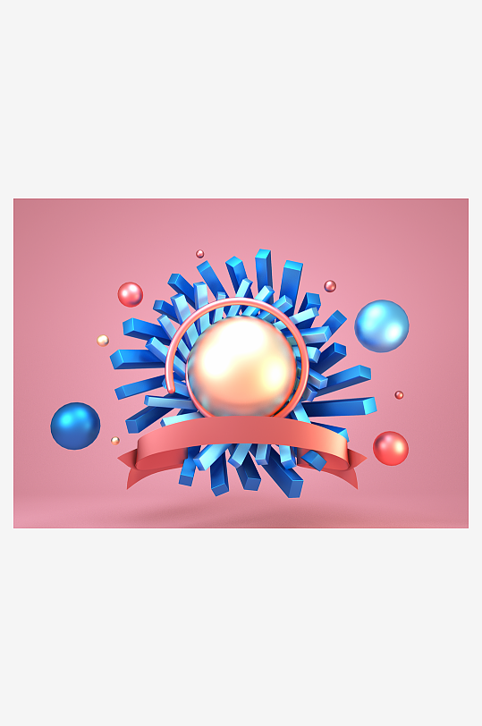 电商3d产品展示活动模型-众图网