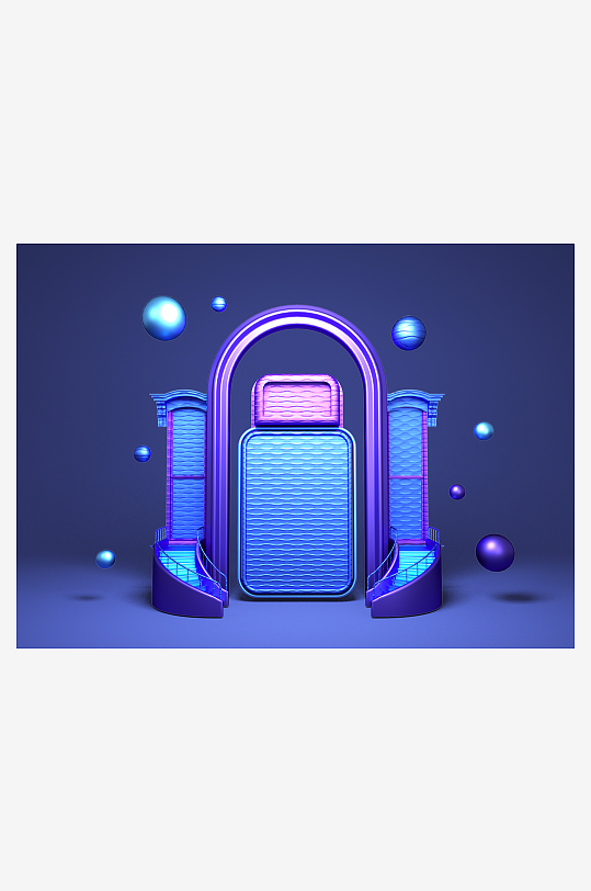 电商3d产品展示活动模型-众图网