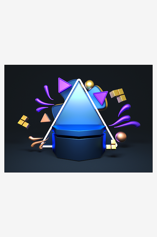 电商3d产品展示宣传模型-众图网