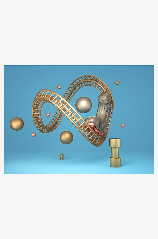 电商3d产品展示宣传模型-众图网