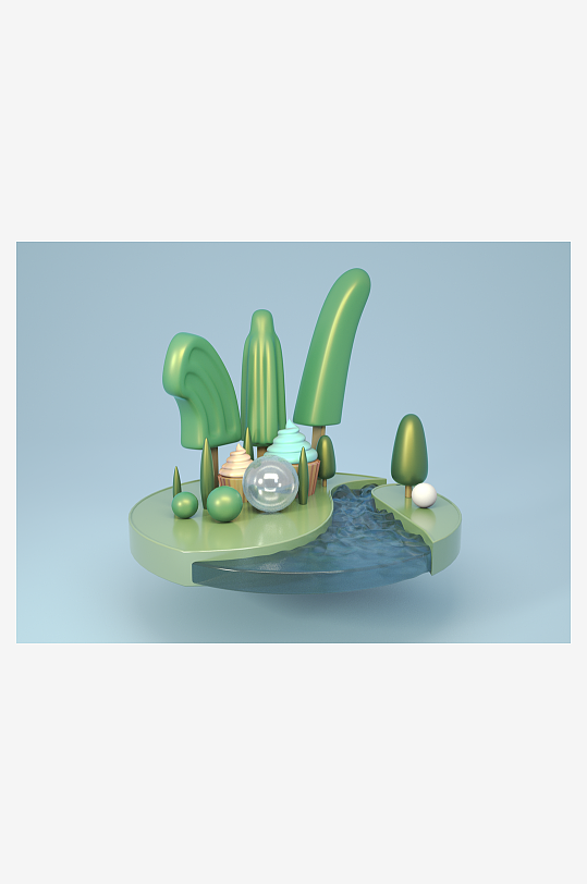 电商3d产品展示宣传模型-众图网