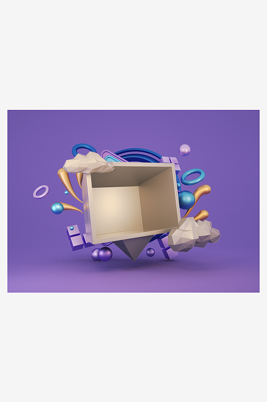 电商3d产品展示宣传模型-众图网