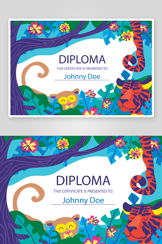 矢量仍与证书模板素材-众图网