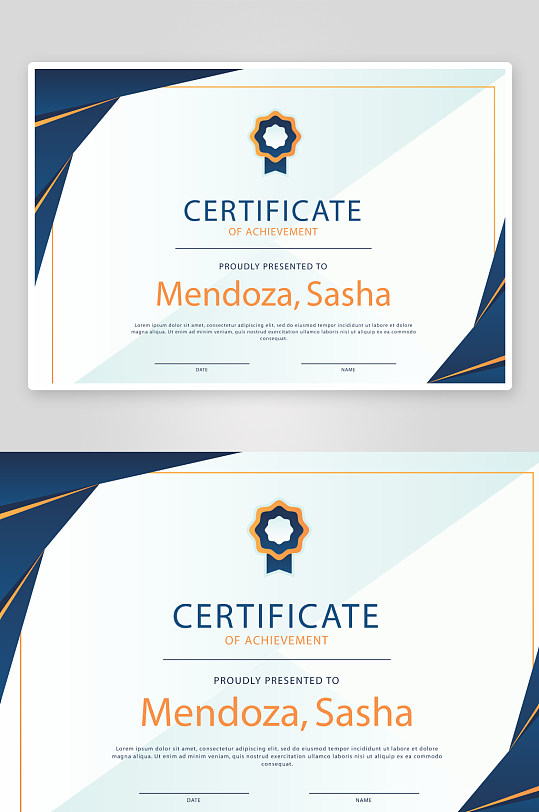 矢量荣誉证书模板素材-众图网