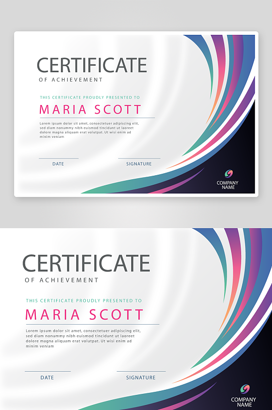 荣誉证书模板素材-众图网