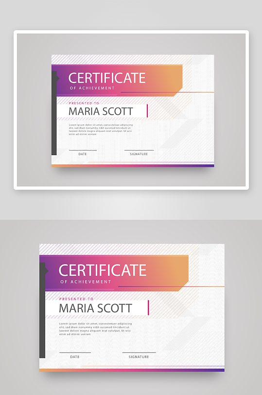 荣誉证书模板素材-众图网