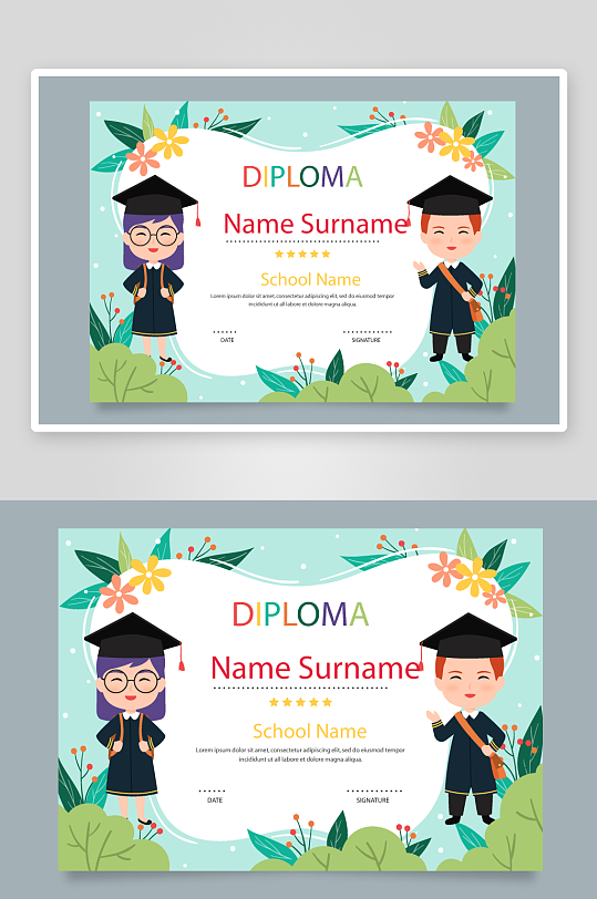 荣誉证书模板素材-众图网