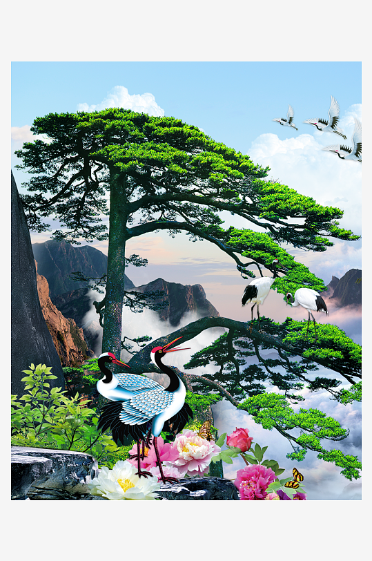 山水风景画装饰画素材-众图网