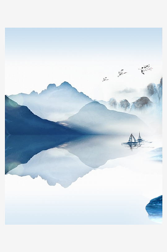 山水风景画装饰画素材-众图网
