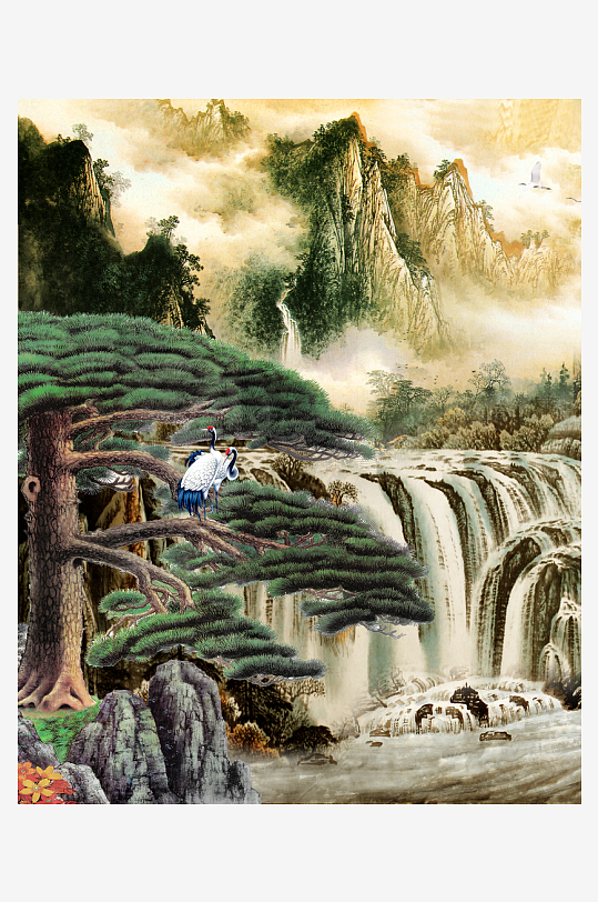 山水风景画装饰画素材-众图网