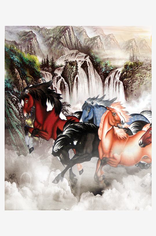 山水风景画装饰画素材-众图网