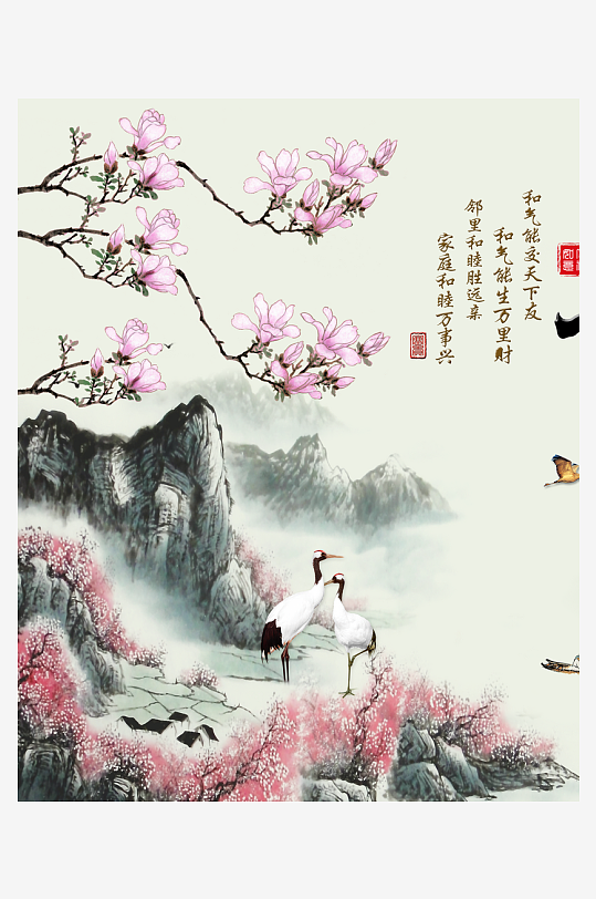山水风景画装饰画素材-众图网