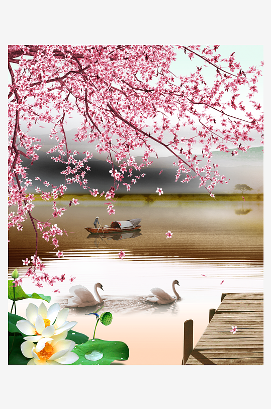 国画花鸟中式装饰画-众图网