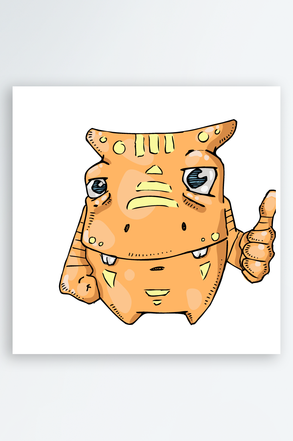 卡通小怪兽矢量插画素材