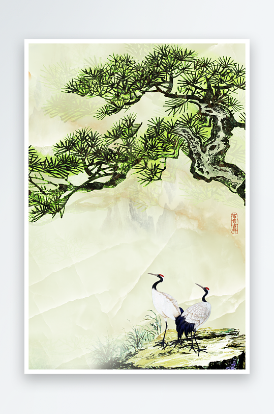 中式风景画装饰画图片-众图网