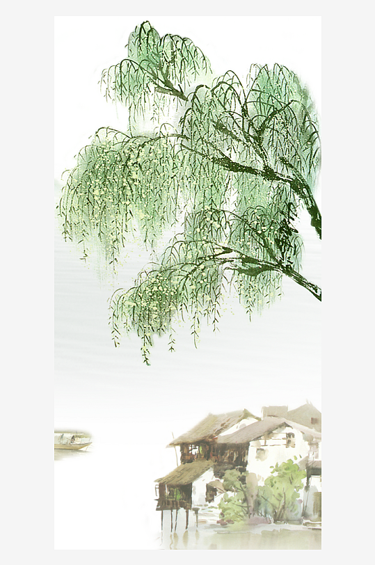 中式风景画装饰画图片-众图网