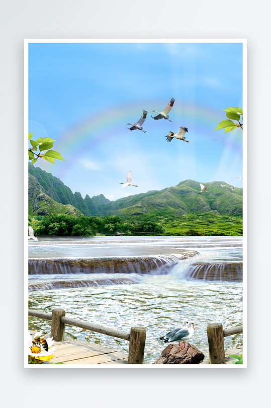 山水风景画中式装饰画-众图网