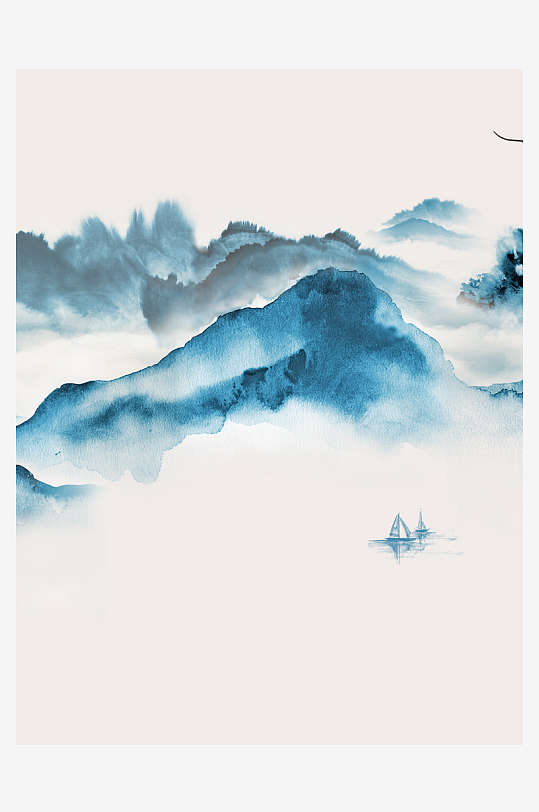 山水风景画中式装饰画-众图网