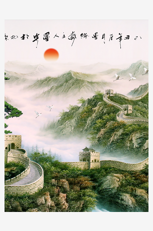 山水风景画水墨中式装饰画-众图网