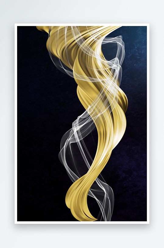 轻奢金色蝴蝶绸布装饰画-众图网