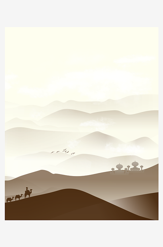 水墨山水风景画装饰画-众图网