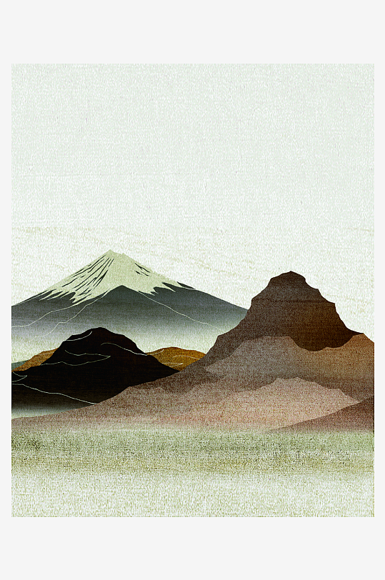 水墨中式山水风景画挂画-众图网