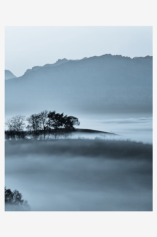 中式山水风景画装饰画-众图网