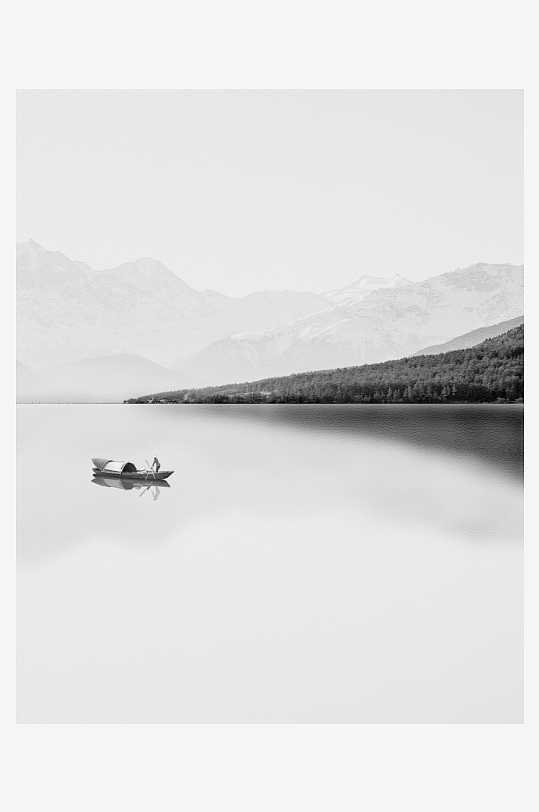 中式山水风景画装饰画-众图网