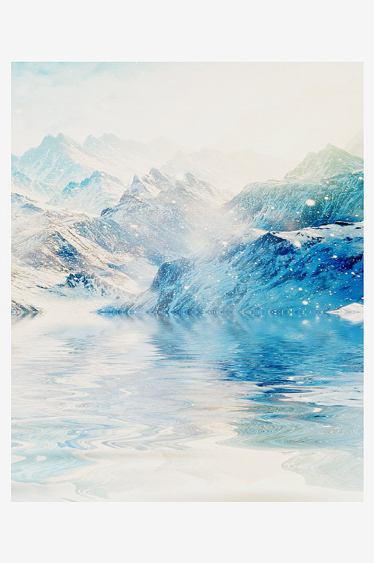 中式山水风景画装饰画-众图网