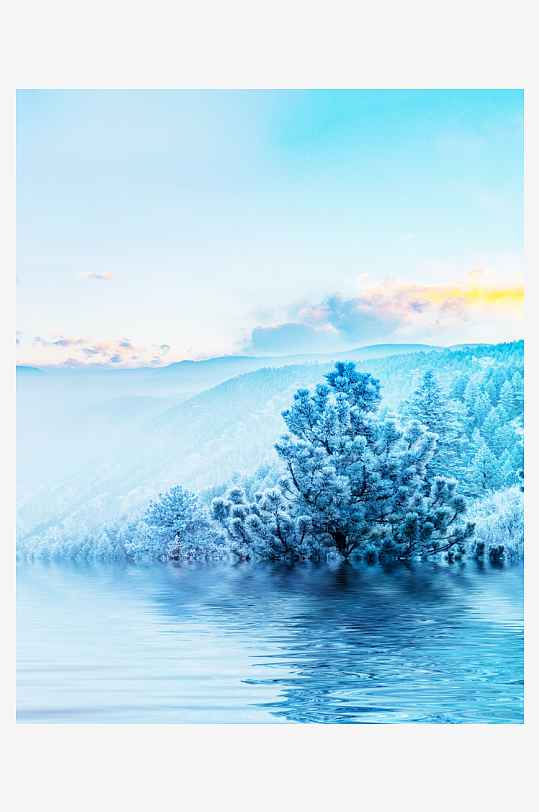 中式山水风景画挂画-众图网