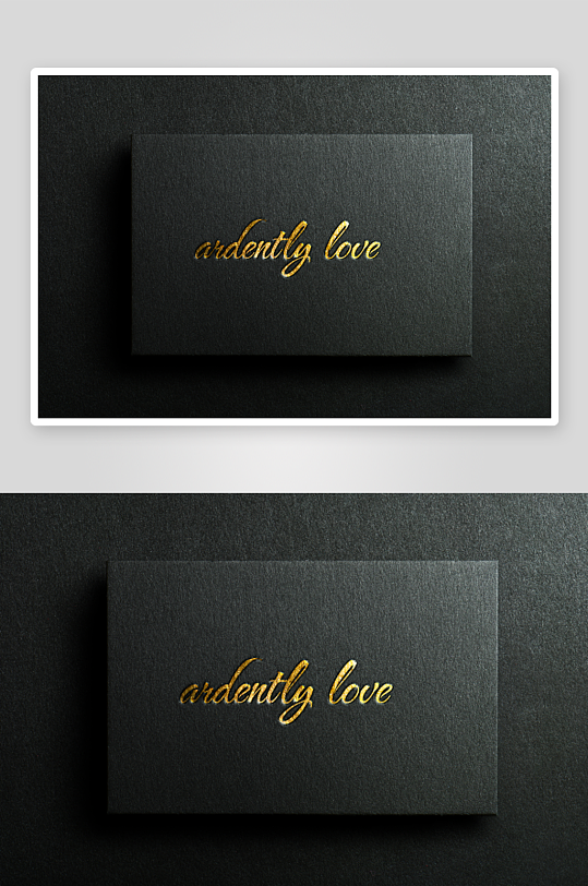 黑色名片展示模板图-众图网