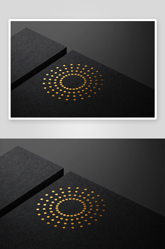 黑色名片展示模板图-众图网