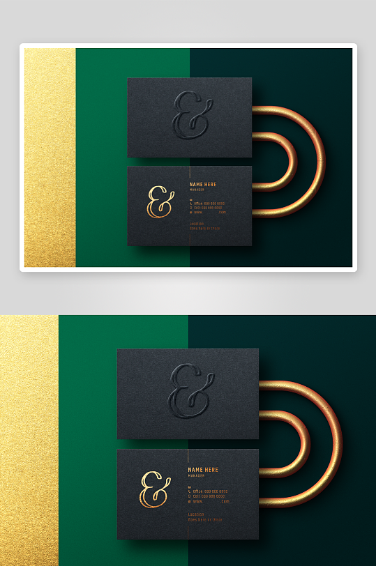 黑色名片展示模板图-众图网