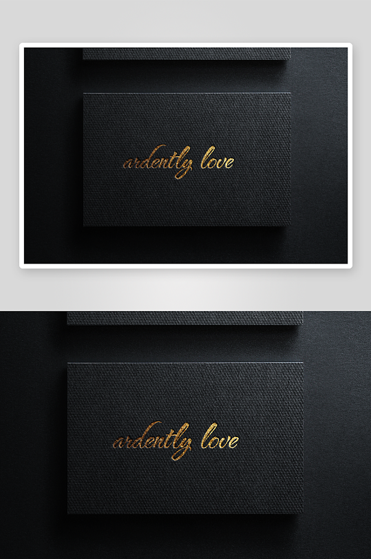 黑色名片展示模板图-众图网