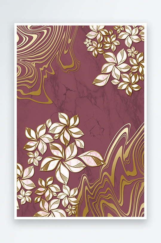 现代中式装饰画PSD模版-众图网