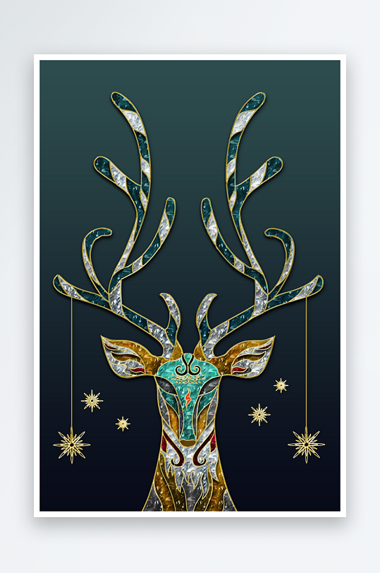 现代中式装饰画PSD模版-众图网